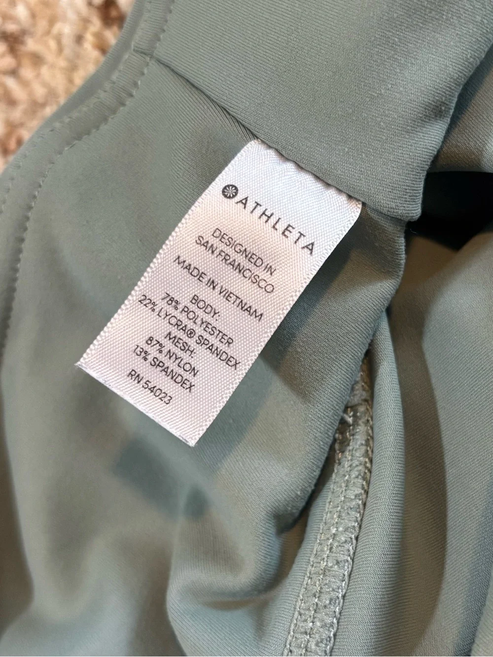 Athleta Eclipse 7/8 High Rise Leggings Seafoam Green Mesh Yoga Pilates Size S
